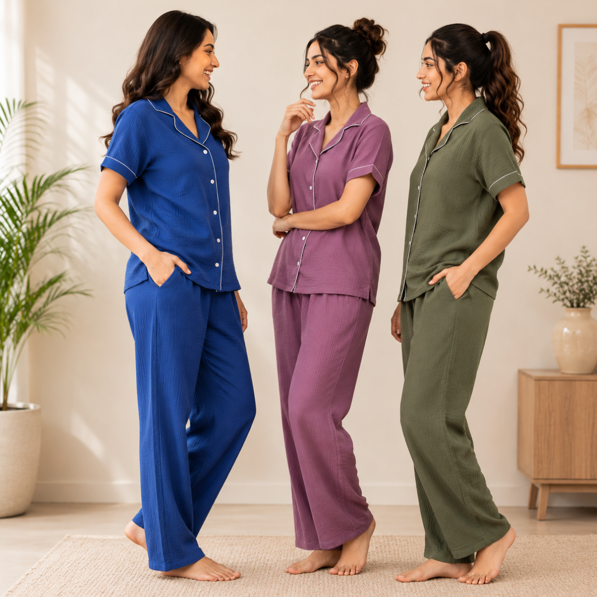 3 Women's Comfortable Night Suit Set ( N4 )
