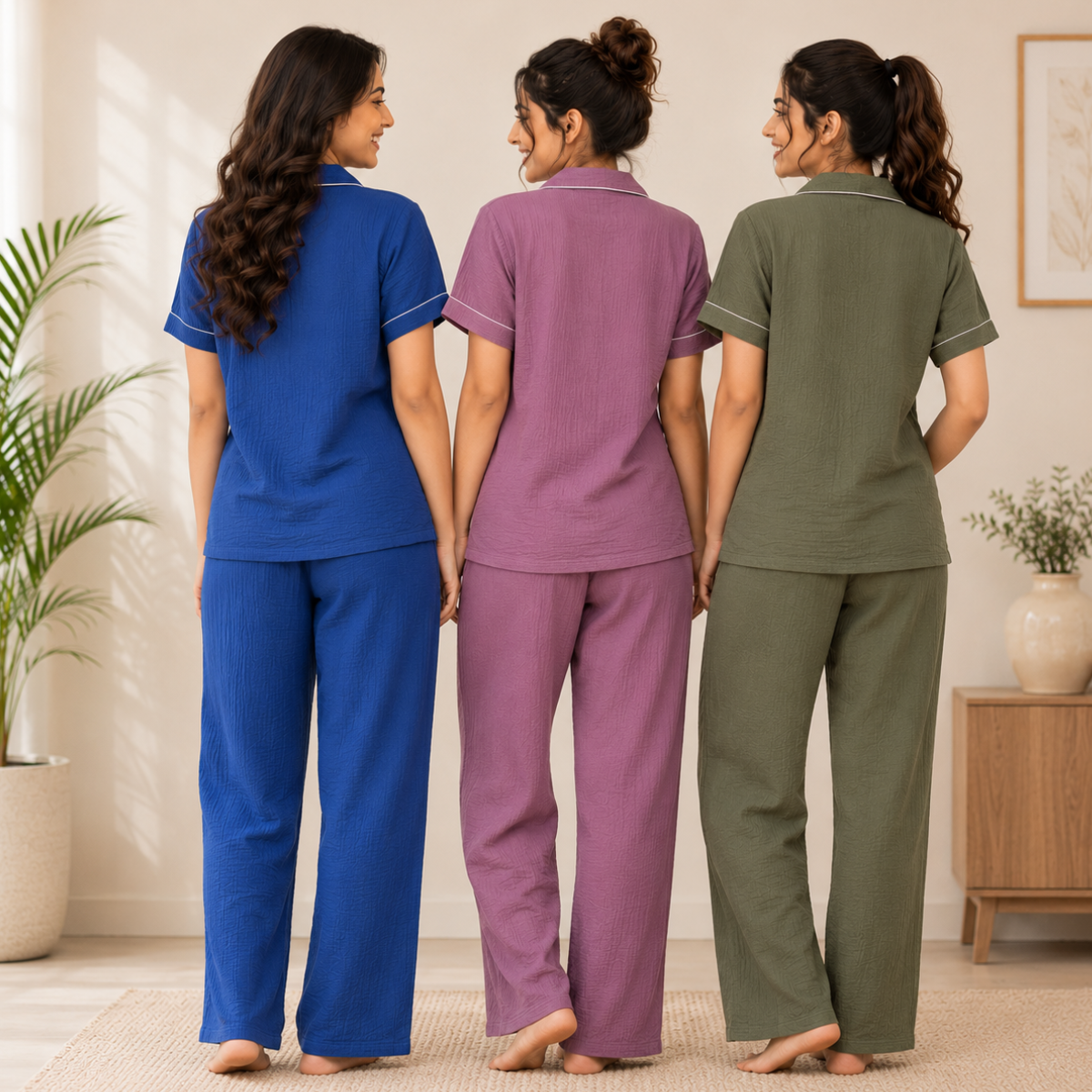 3 Women's Comfortable Night Suit Set ( N4 )