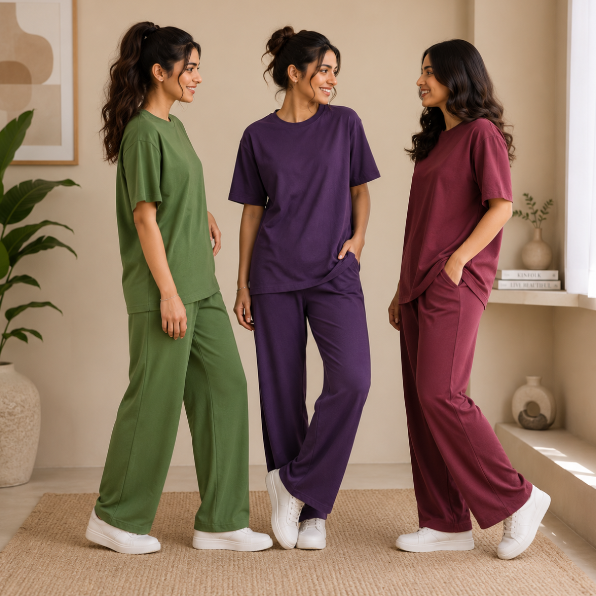 3 Cotton T-Shirt With Bottom (T-5)