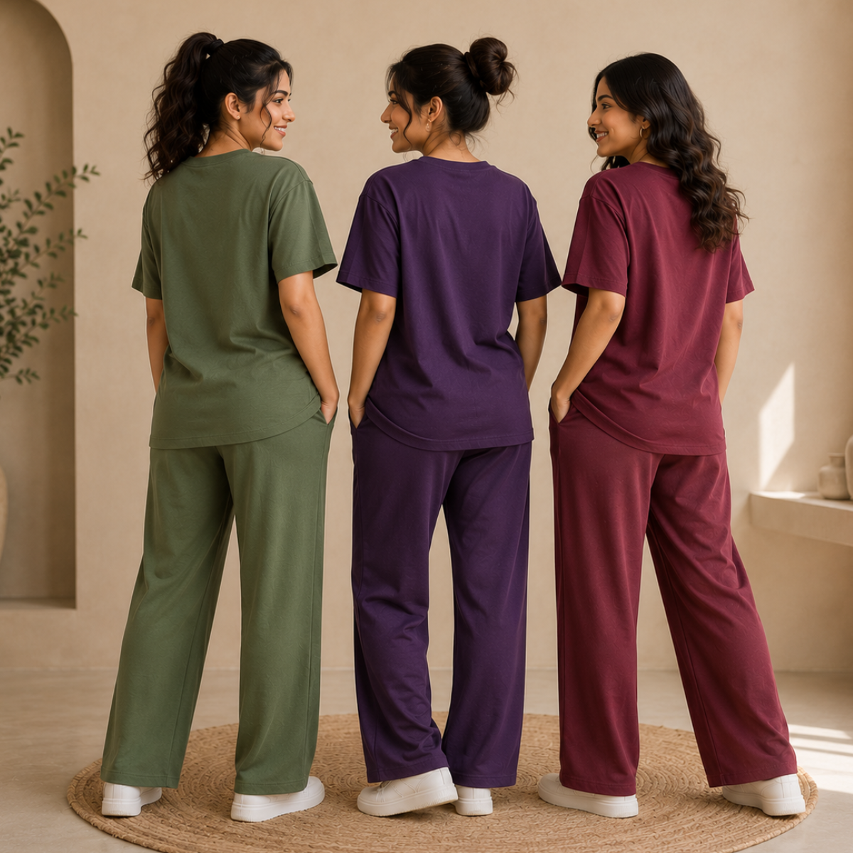 3 Cotton T-Shirt With Bottom (T-5)