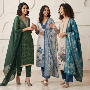 3 Cotton Kurti Set + Bottom With Dupatta ( K-6 )