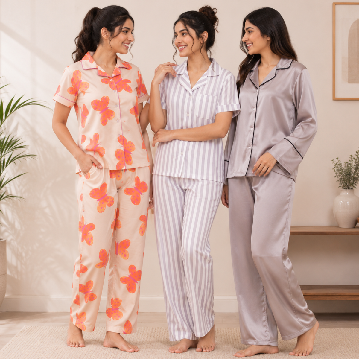 3 Women's Comfortable Night Suit Set ( N6 )
