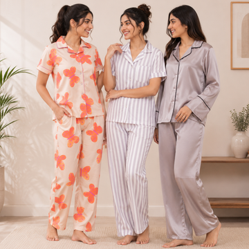 3 Women's Comfortable Night Suit Set ( N6 )
