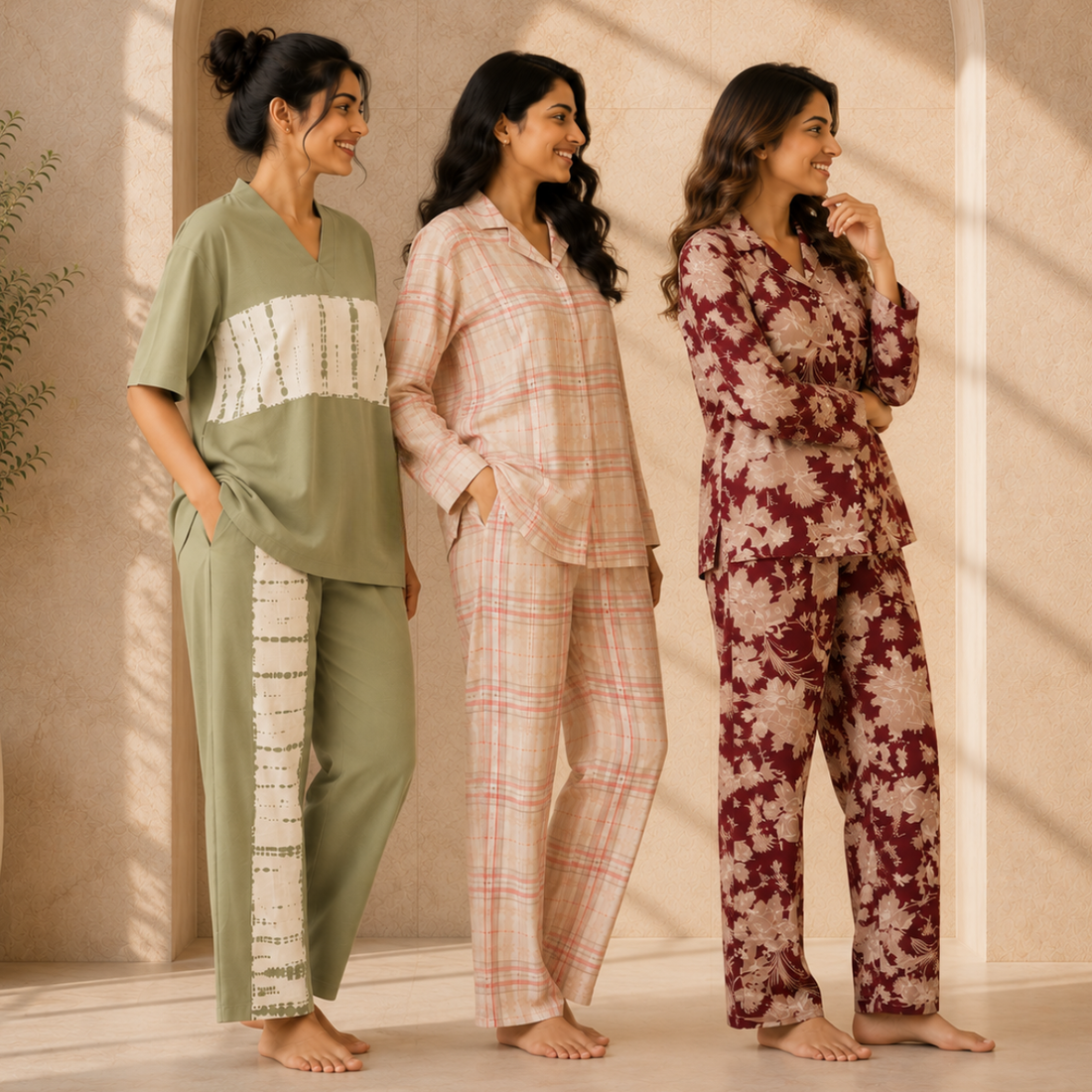 3 Women's Daily Comfort Night Suit ( S6 )