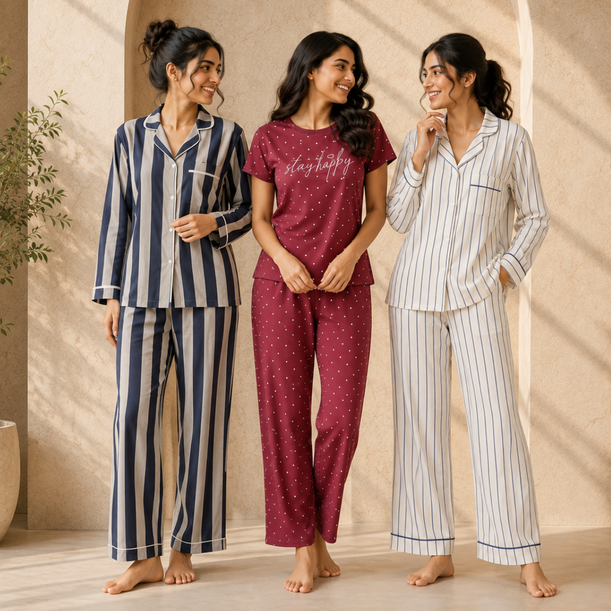 3 Women's Daily Comfort Night Suit ( S7 )