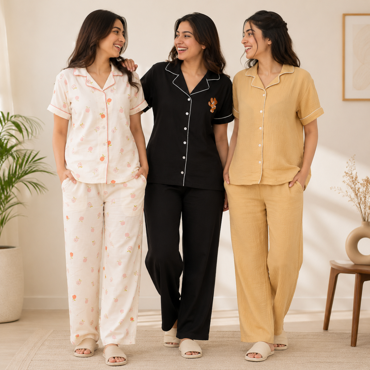 3 Women's Comfortable Night Suit Set ( N1 )