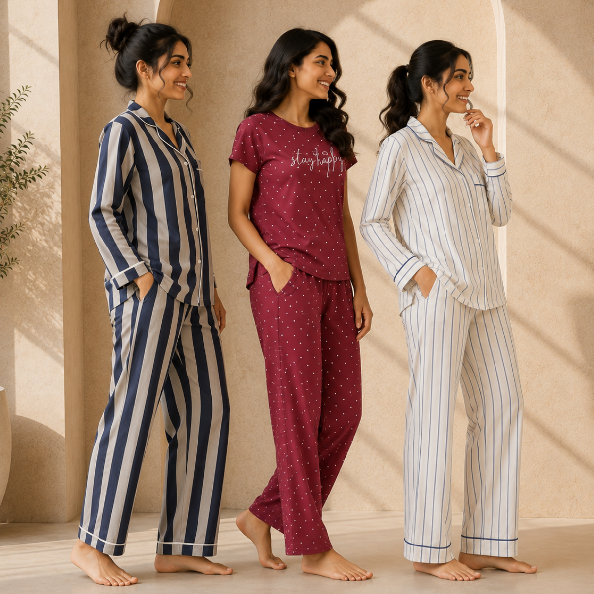 3 Women's Daily Comfort Night Suit ( S7 )
