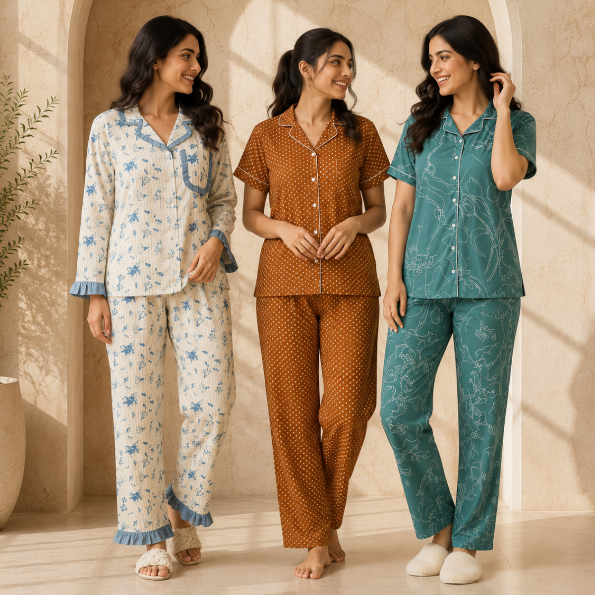 3 Women's Daily Comfort Night Suit ( S8 )