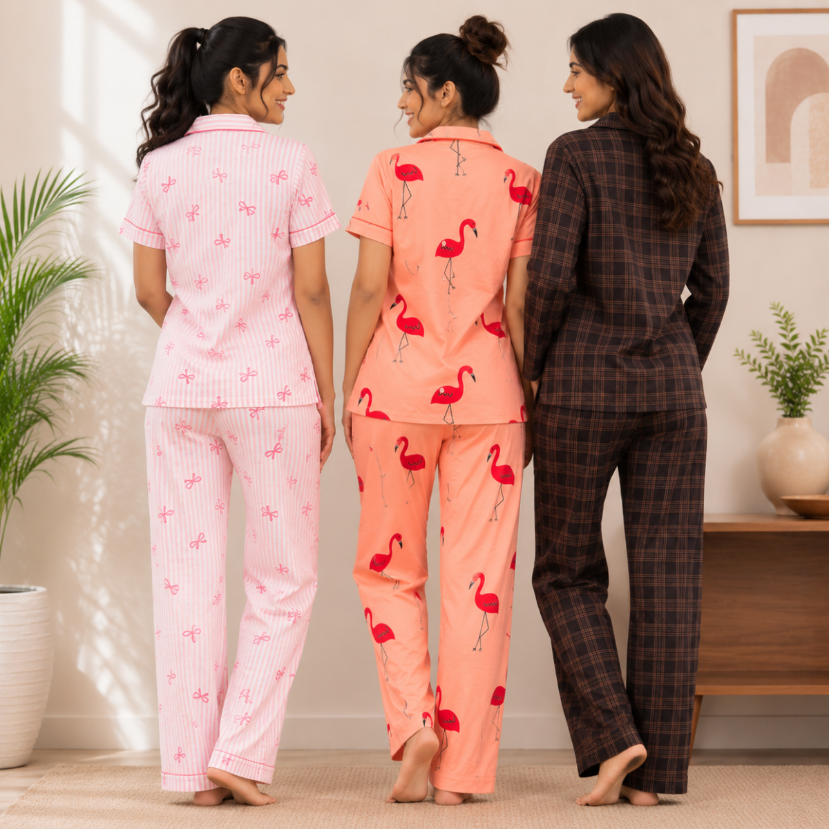 3 Women's Comfortable Night Suit Set ( N8 )