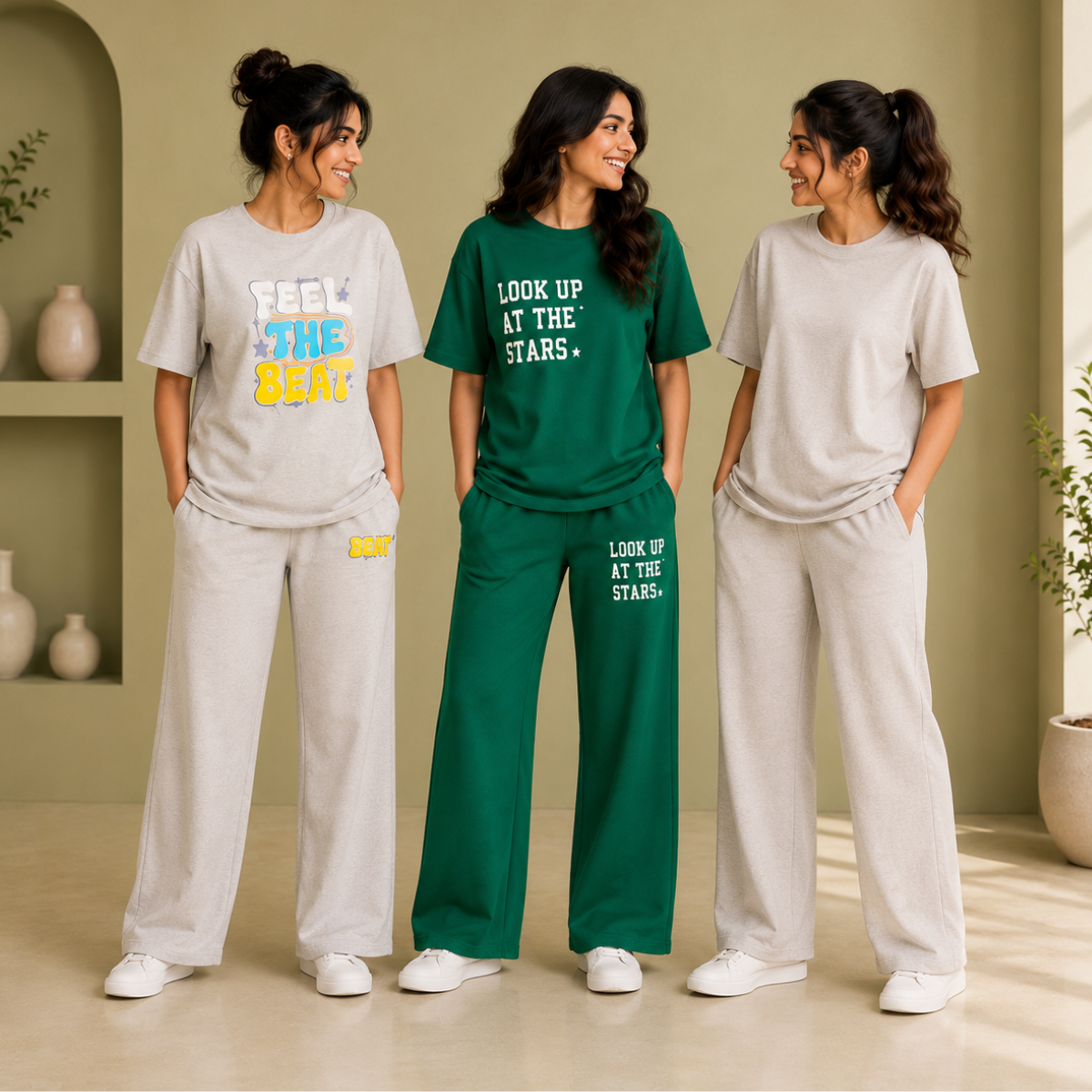 3 Cotton T-Shirt With Bottom (T-9)