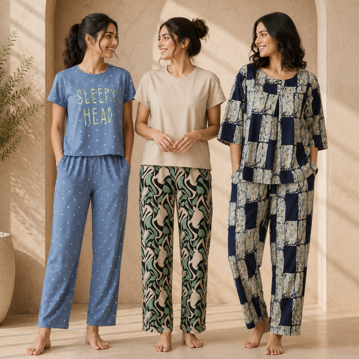 3 Women's Daily Comfort Night Suit ( S9 )