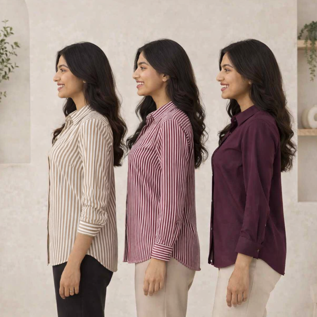 Women's Relaxed Fit Shirts ( S4 )