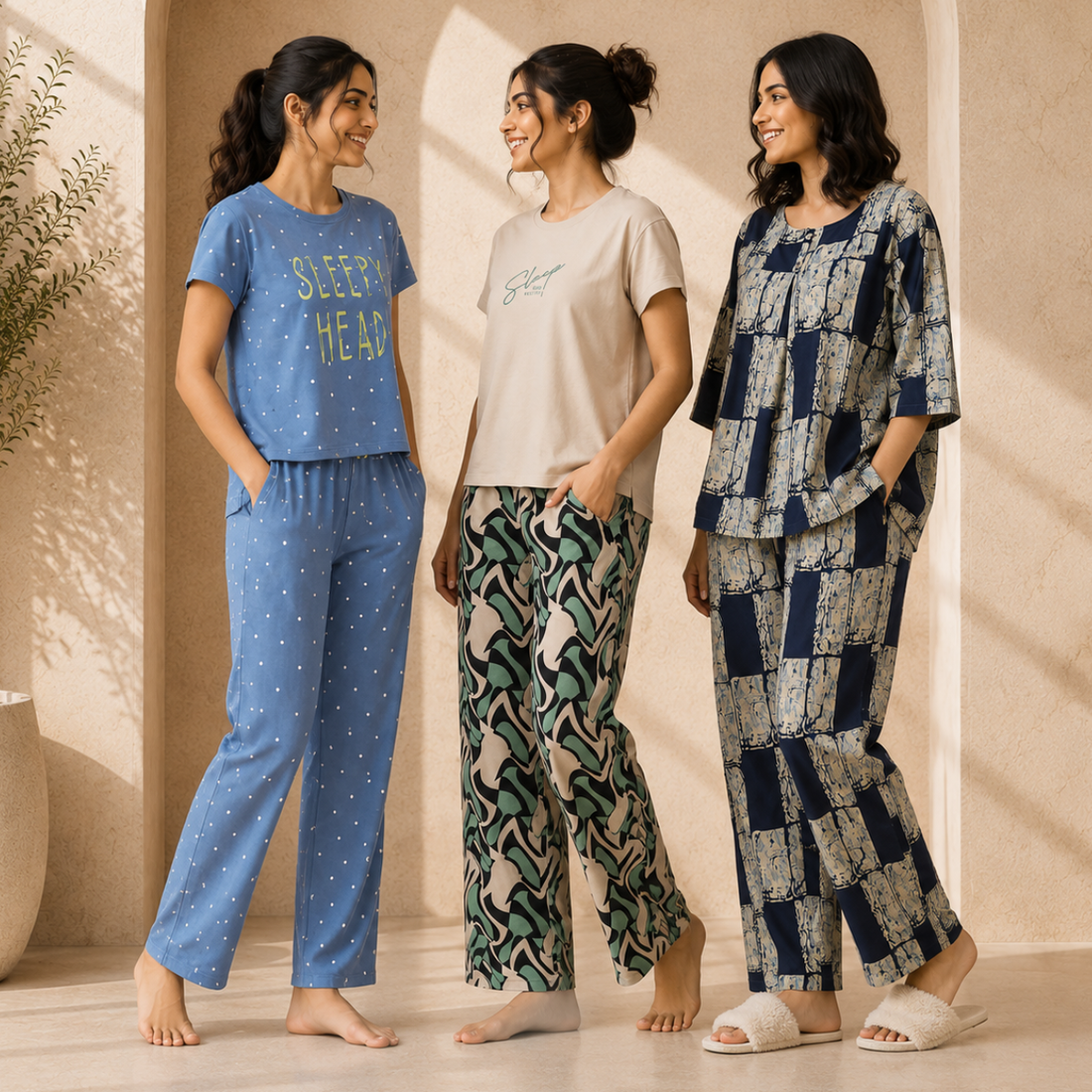 3 Women's Daily Comfort Night Suit ( S9 )