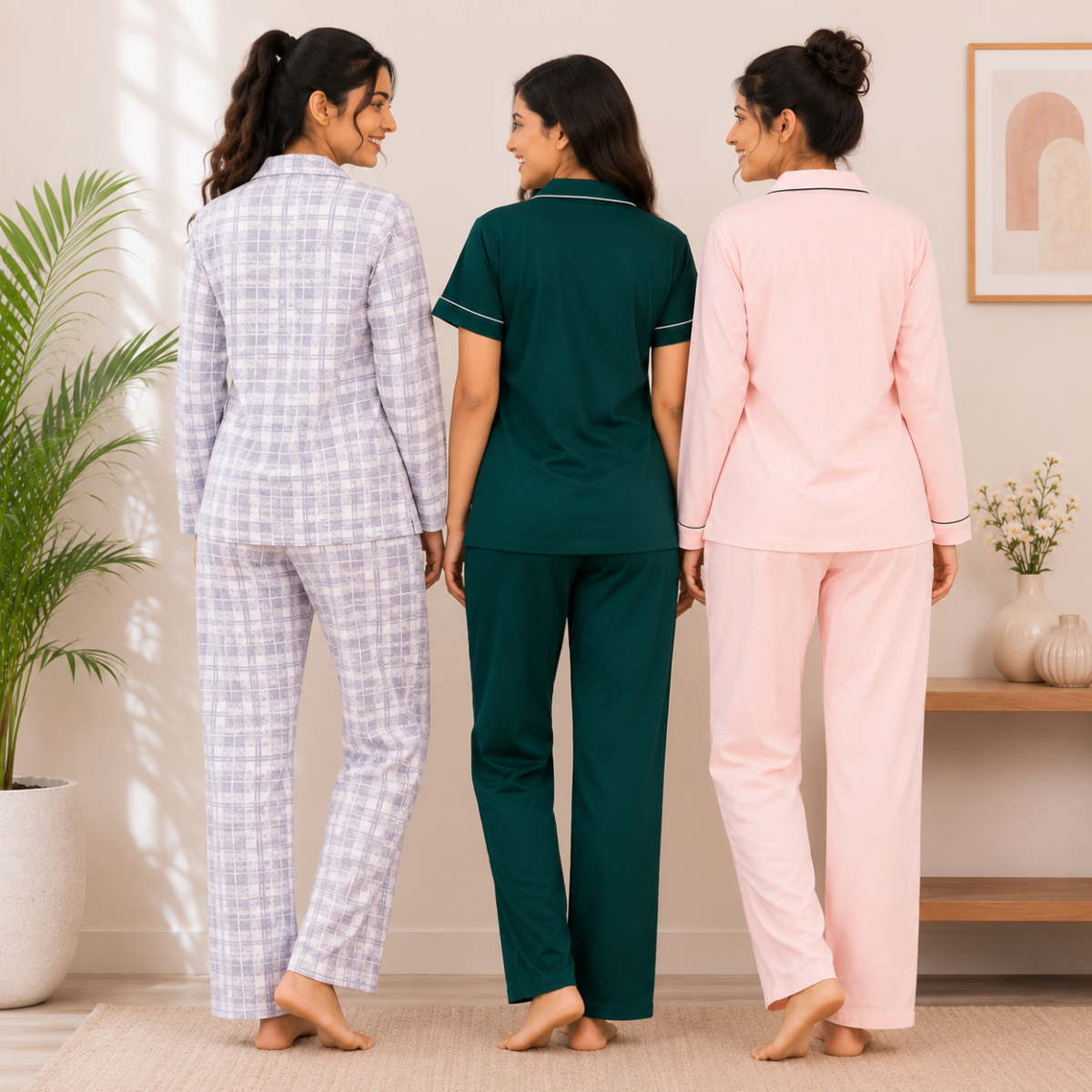 3 Women's Comfortable Night Suit Set ( N9 )