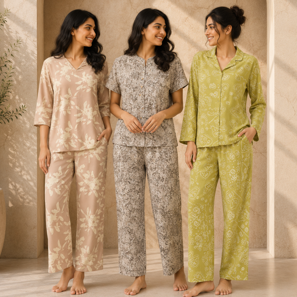3 Women's Daily Comfort Night Suit ( S10 )