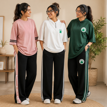 3 Women's Cotton T-shirts + Bottom | Combo (S-10)