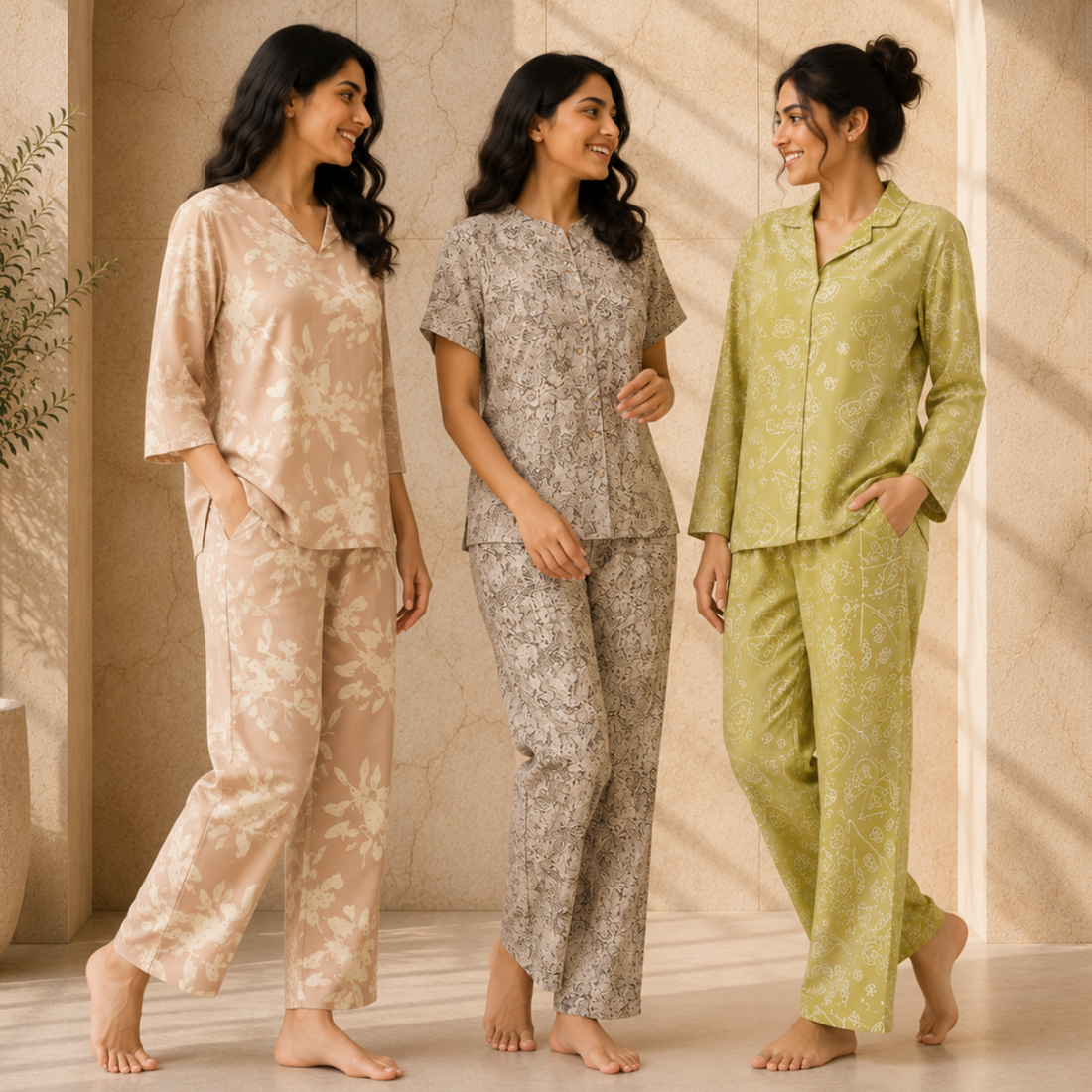 3 Women's Daily Comfort Night Suit ( S10 )
