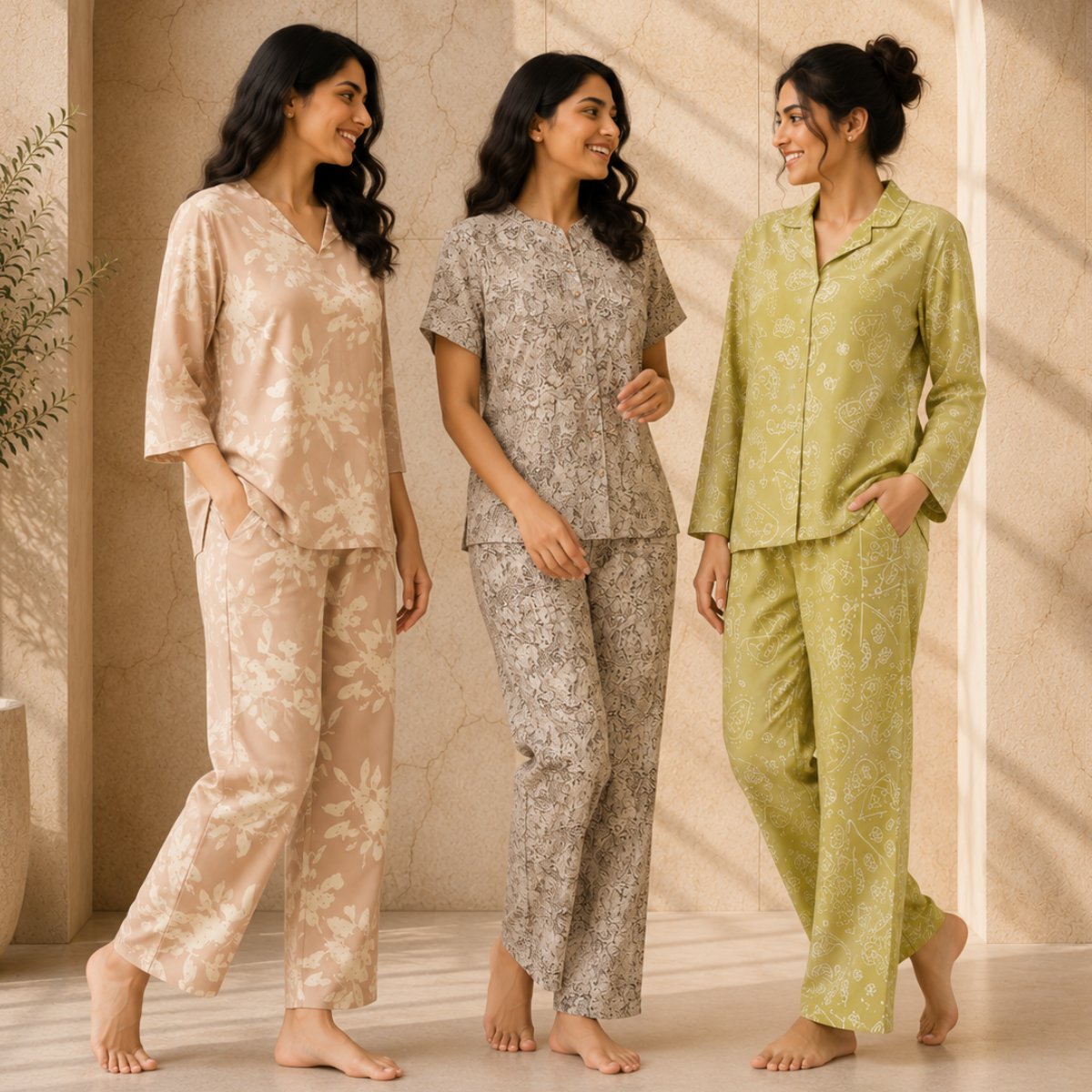 3 Women's Daily Comfort Night Suit ( S10 )