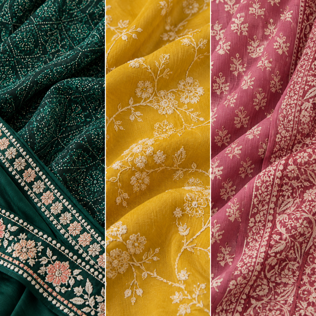 3 Women's Printed Kurta Sets With Dupatta | KS-1