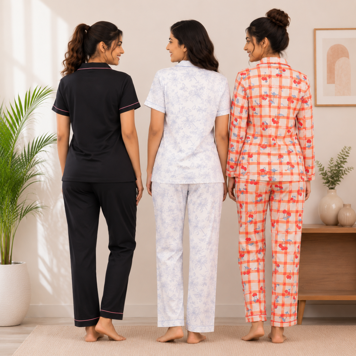 3 Women's Comfortable Night Suit Set ( N10 )