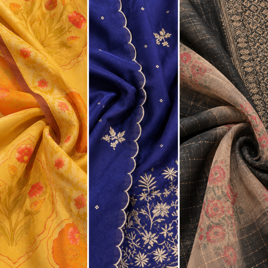 3 Women’s Ethnic Kurta Sets With Dupatta | K10