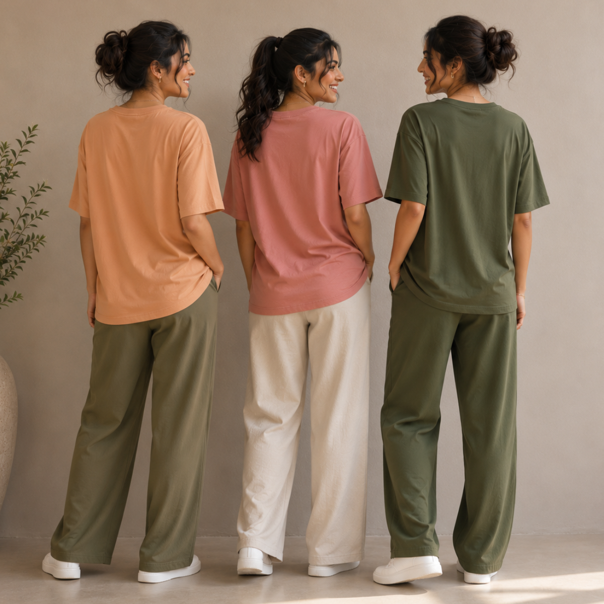 3 Cotton T-Shirt With Bottom (T-1)