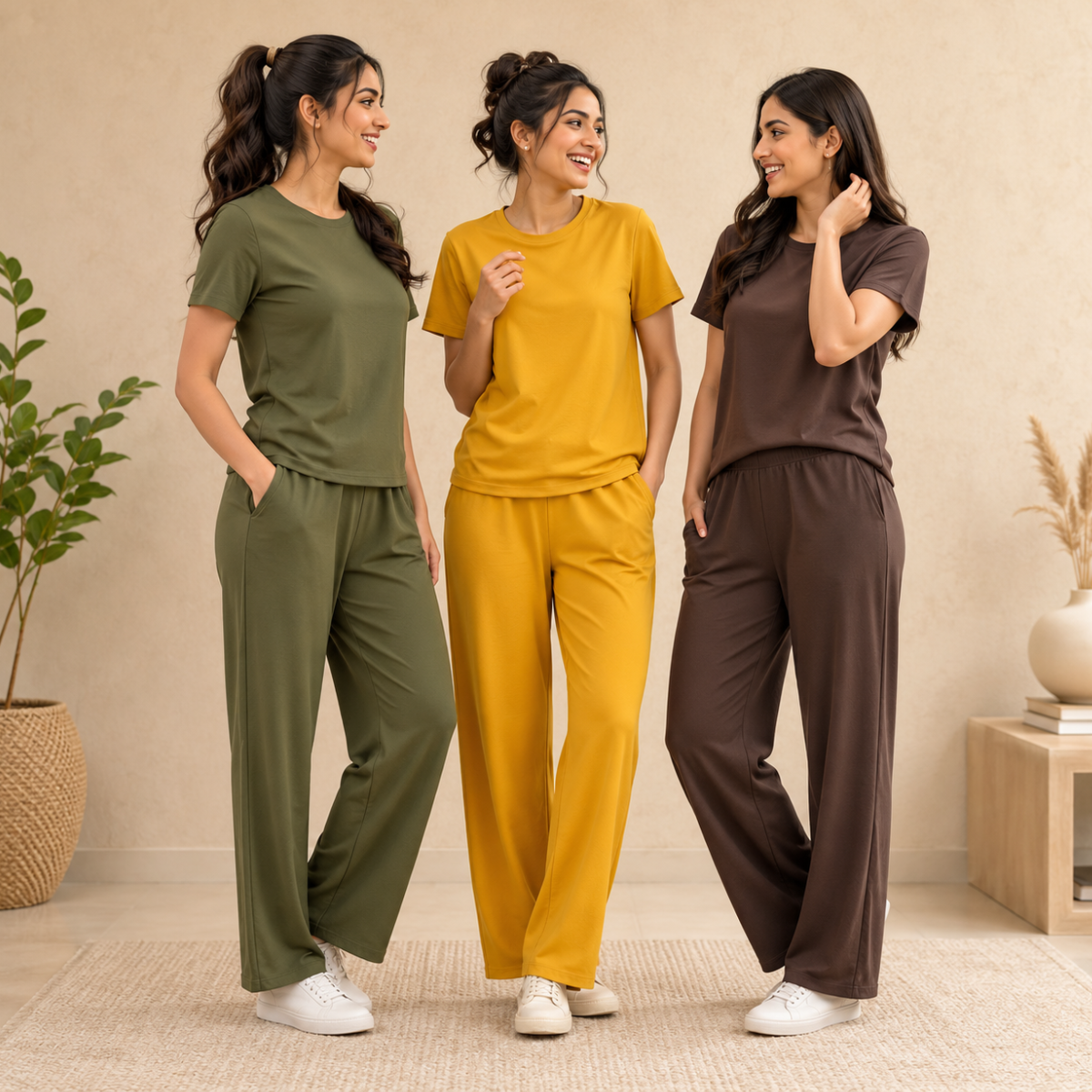 3 Cotton T-Shirt With Bottom (T-2)