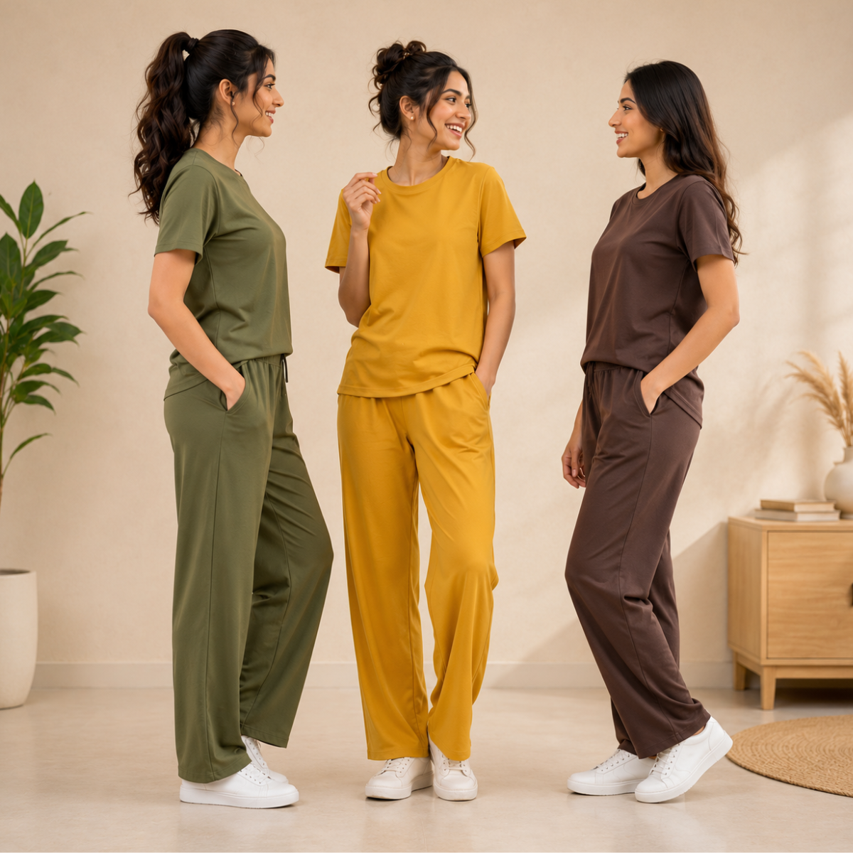 3 Cotton T-Shirt With Bottom (T-2)