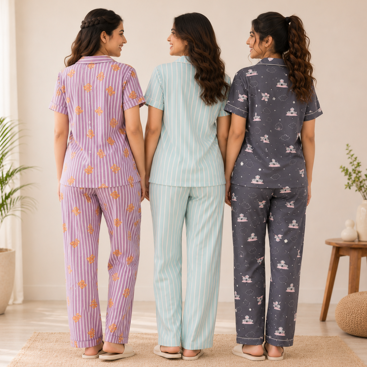 3 Women's Comfortable Night Suit Set ( N2 )