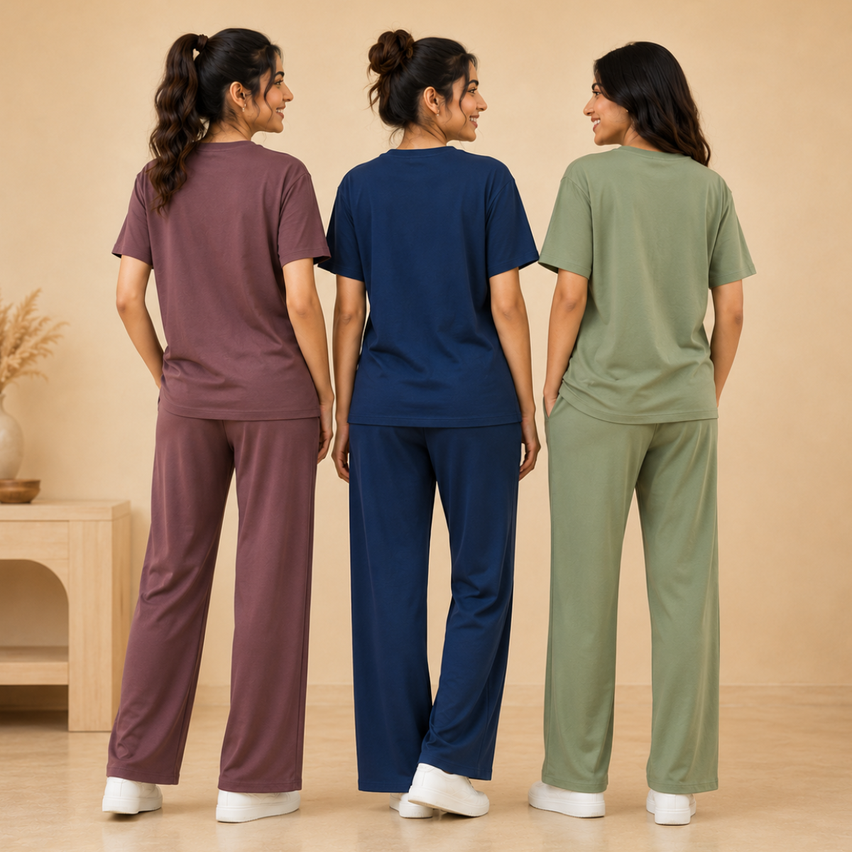 3 Cotton T-Shirt With Bottom (T-3)