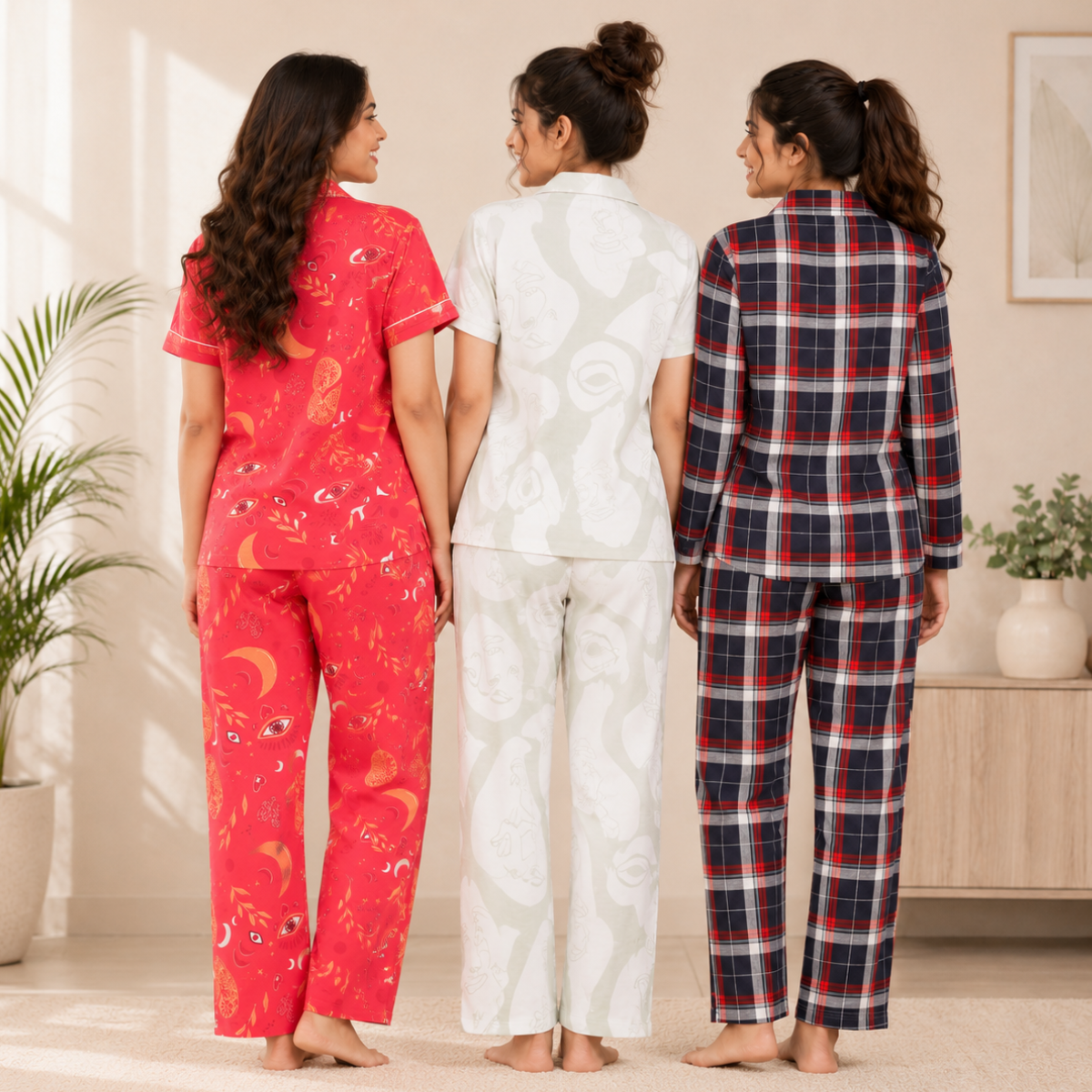 3 Women's Comfortable Night Suit Set ( N3 )