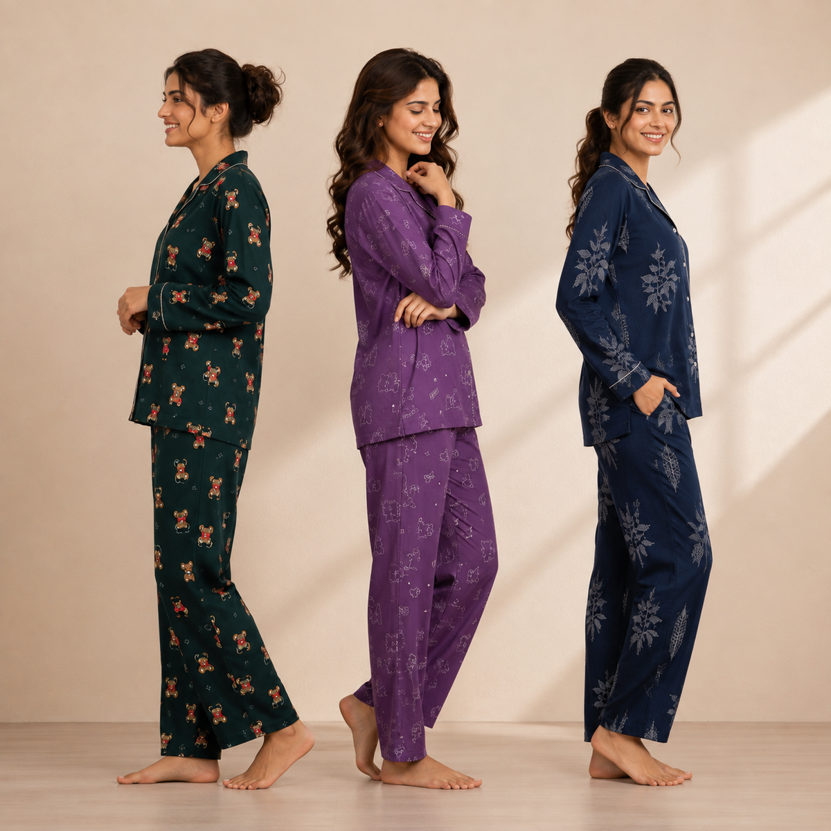 Combo 3 Women's Night Suit | Cotton (N-9)