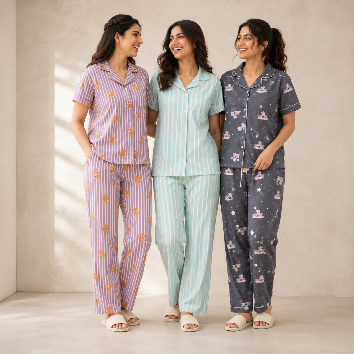 Combo 3 Women's Night Suit | Cotton (N-8)