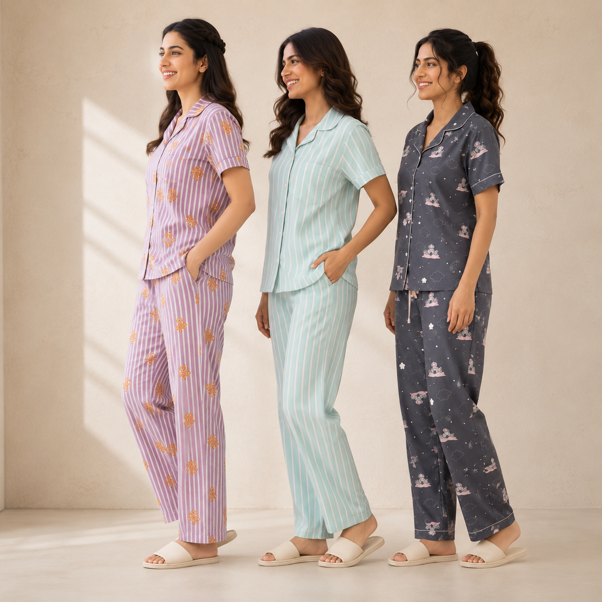 Combo 3 Women's Night Suit | Cotton (N-8)