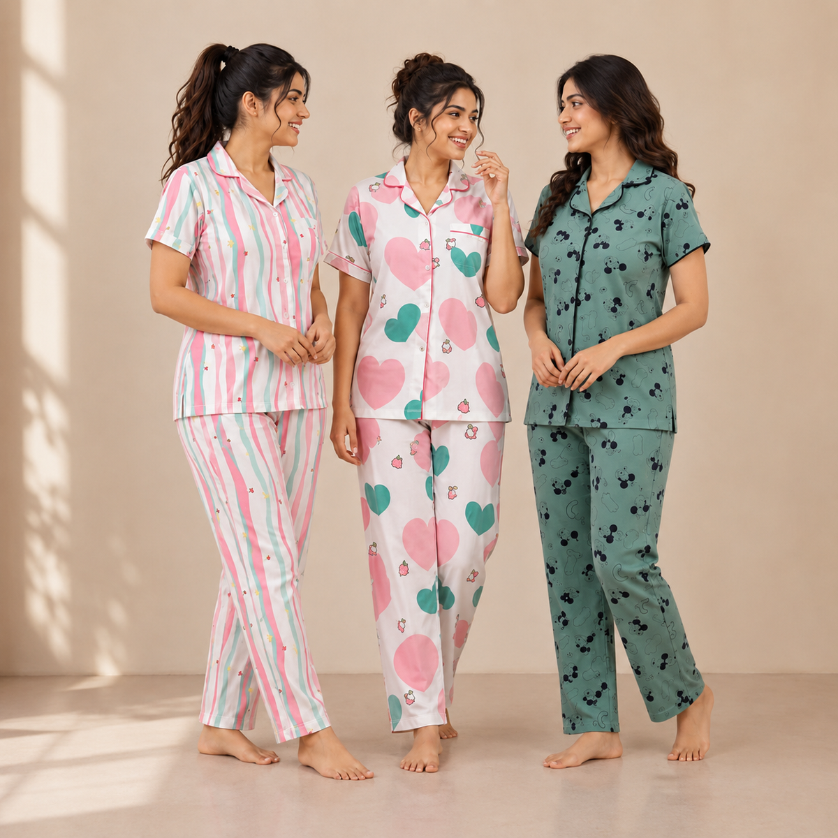 Combo 3 Women's Night Suit | Cotton (N-2)