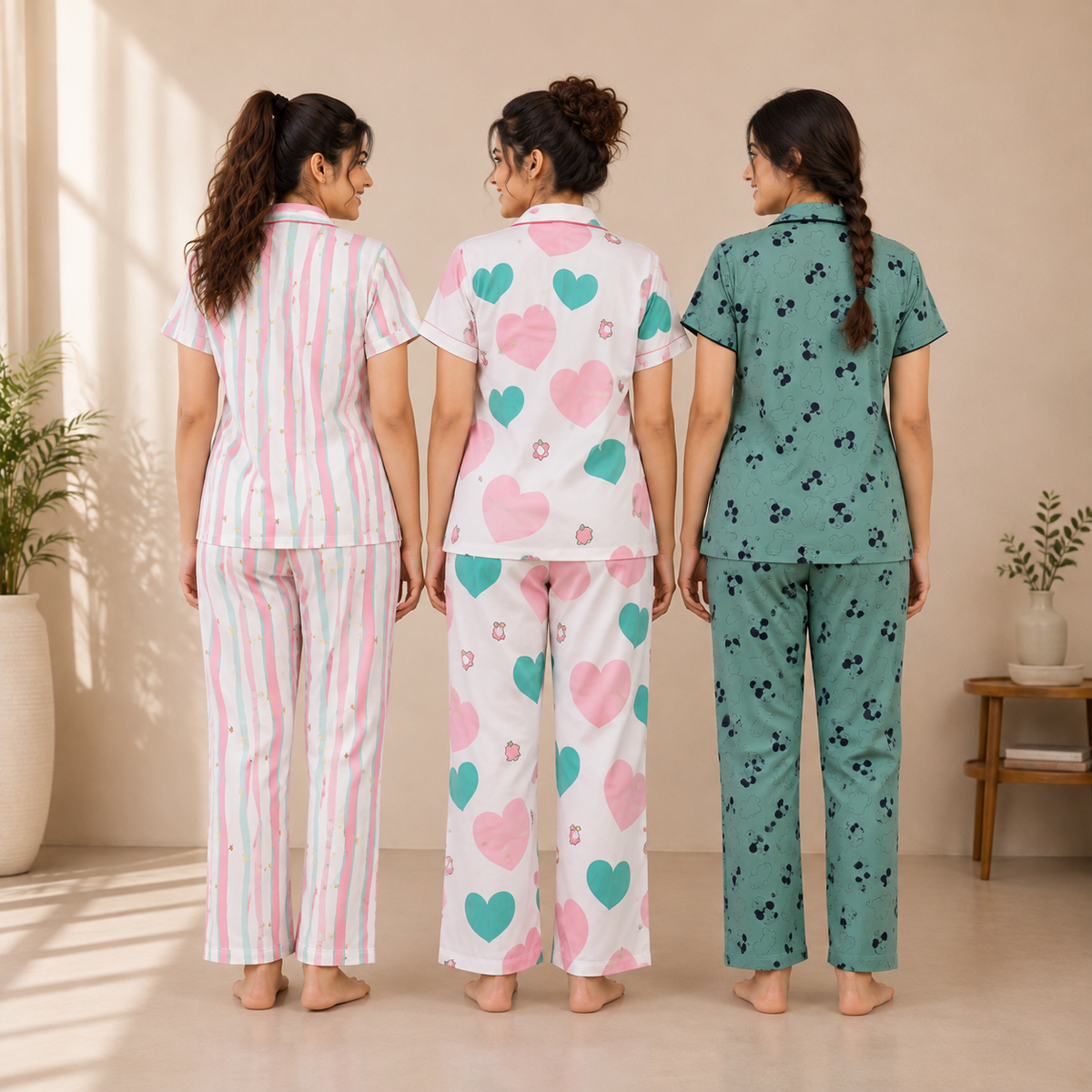 Combo 3 Women's Night Suit | Cotton (N-2)